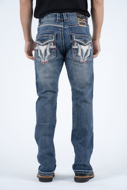 Platini Holt Men's Blue Slim Boot Cut Jeans – The Little Ranch