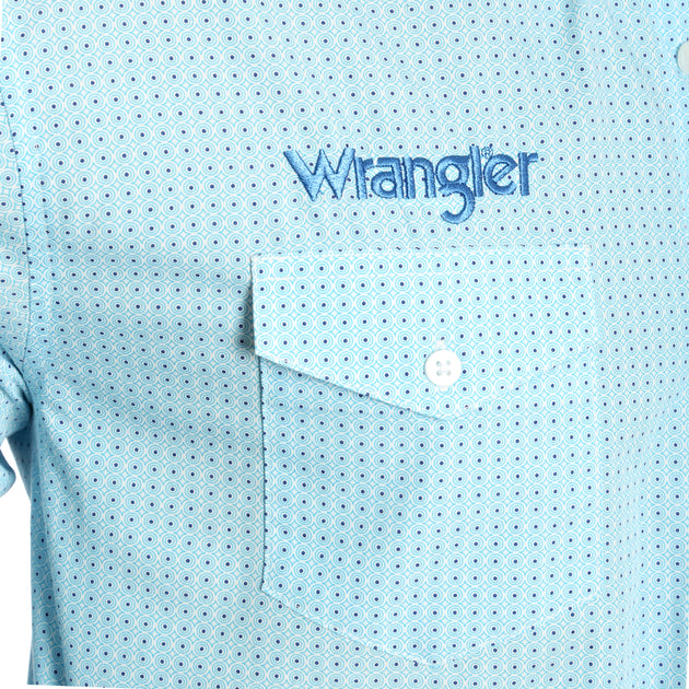 Wrangler® Logo Long Sleeve Shirt - MP2347M - Light Blue – The