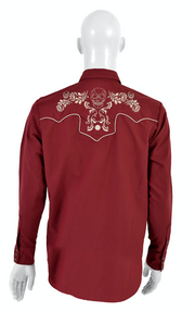 Rafael Amaya Long Sleeve Western Shirt - 084CA01 Wine
