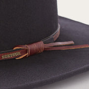Stetson Men's Bozeman Wool Felt Crushable Cowboy Hat-Black