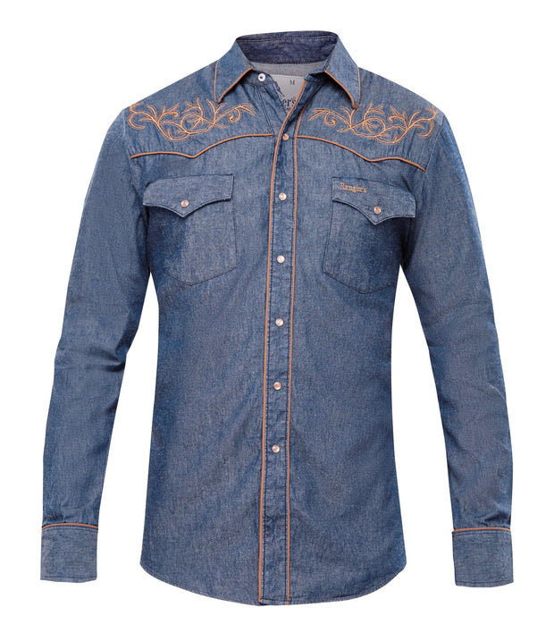 Rangers Western Shirt 013CA01 Denim