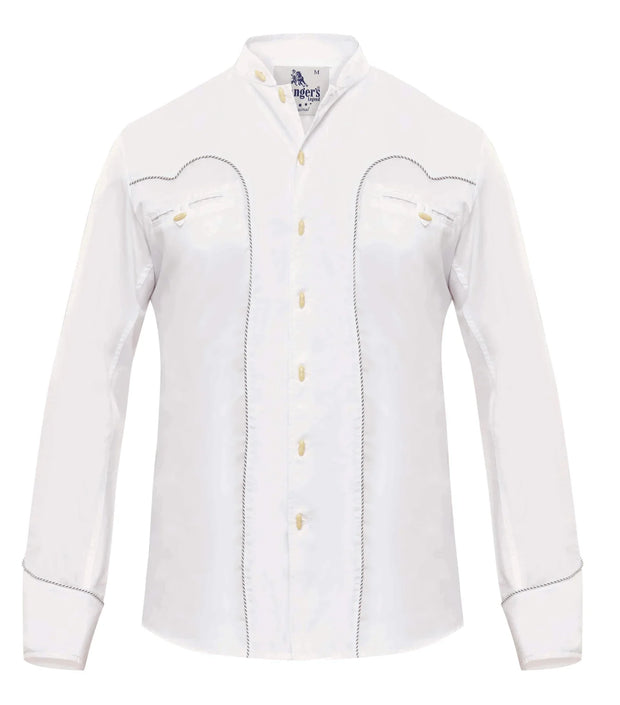 Camisa Blanca Charra Ranger's para hombre recamado color Azul