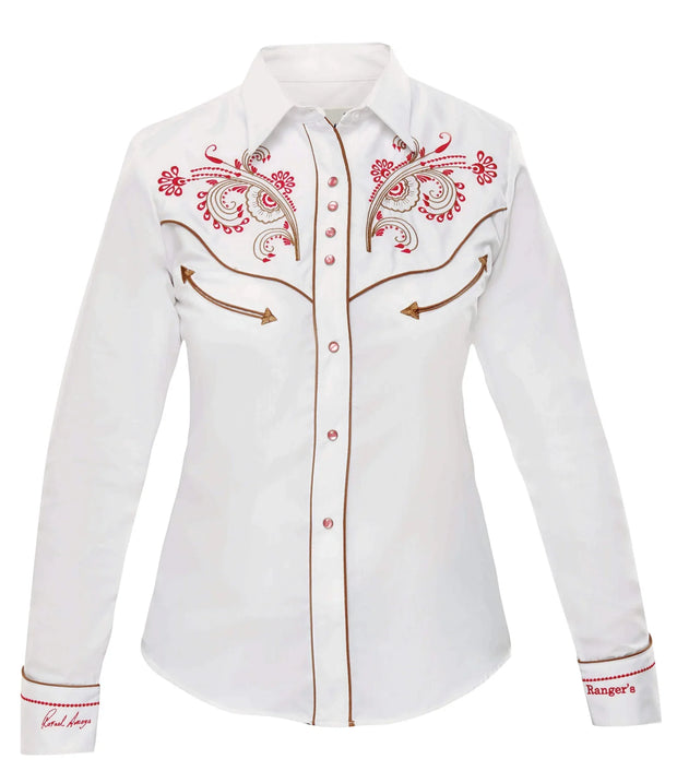 Camisa Dama Rafael Amaya Western Style 042DA01 Color Blanca