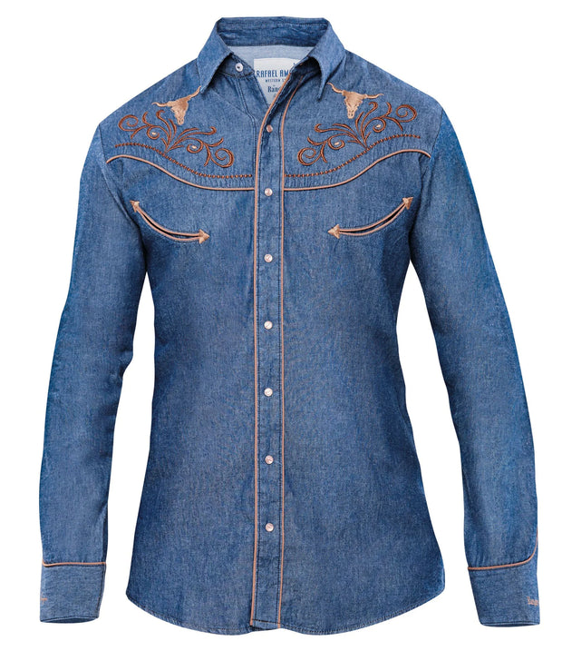 Rafael Amaya Western Style Shirt Mezclilla Denim Shirt The Little Ranch