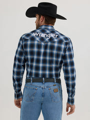 Wrangler® Logo Button-Down Plaid Shirt