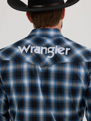 Wrangler® Logo Button-Down Plaid Shirt