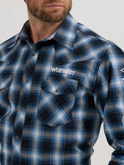 Wrangler® Logo Button-Down Plaid Shirt