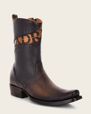 Cuadra Mens Brown Leather Boots With Engraved Detail CU559 1J2ERS