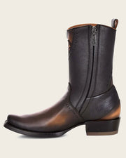 Cuadra Mens Brown Leather Boots With Engraved Detail CU559 1J2ERS