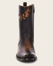 Cuadra Mens Brown Leather Boots With Engraved Detail CU559 1J2ERS