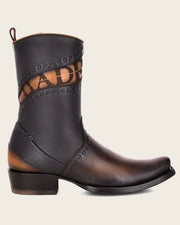 Cuadra Mens Brown Leather Boots With Engraved Detail CU559 1J2ERS