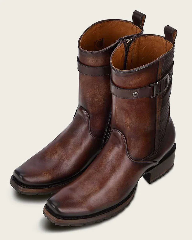 Cuadra Hand-Painted Brown Men's Leather Boots CU582 1J2JRS