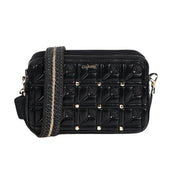 Cuadra Women Bag DU637 LD Black Stingray Zipper & Studs Bag - Black