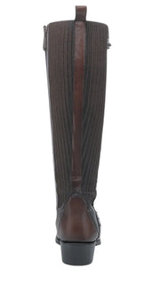 Cuadra CU879 LD Chocolate Laser & Woven Round Toe Cowgirl Boot