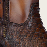 Cuadra Mens engraved honey python leather boot 2T1EPH