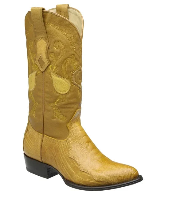 Cuadra Mens Pata de Avestruz Ostrich Leg Semi-oval Amarillo