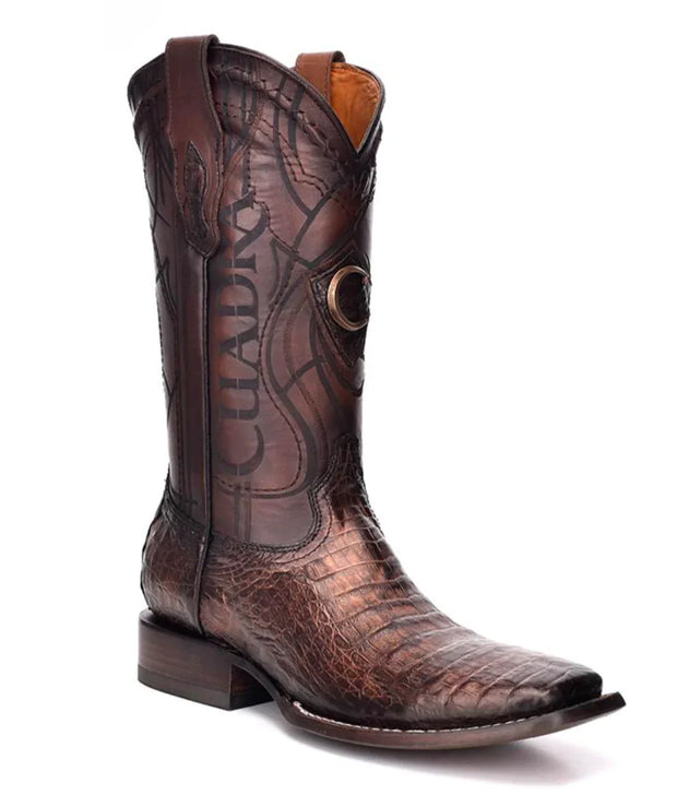 Cuadra Mens Square Toe Caiman Paris Cafe Cowboy Boot CU456