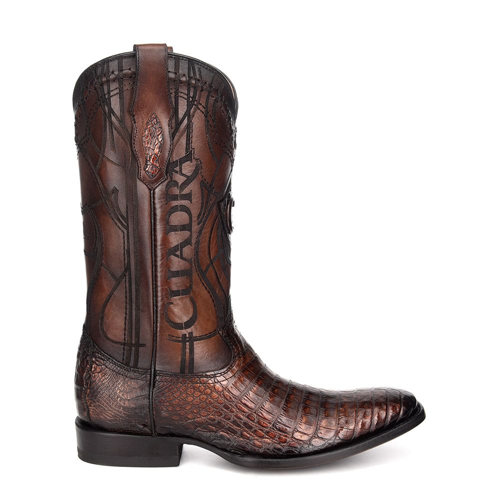 Cuadra Brown Dress Cowboy Exotic Caiman Leather Boots For Men 3C1NFY C The Little Ranch