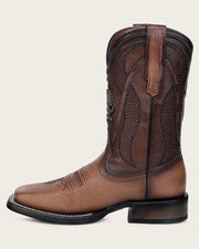 Cuadra Mens Western Rodeo Honey Ostrich Boot