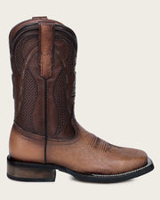 Cuadra Mens Western Rodeo Honey Ostrich Boot