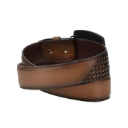 Cuadra Men's Bovine Honey Brown Western Belt BC343
