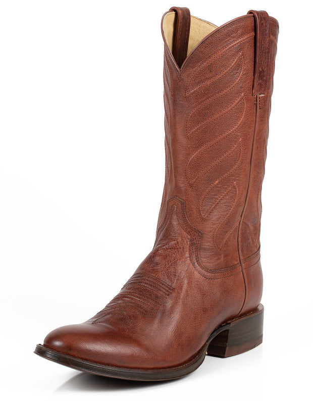 Tony Lama Men's Lenado Cognac Goat Rust Brown Leather Boots DR3036