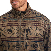 Ariat® Men's Caldwell Brindle-Wood Brown Full Zip Jacket 10041525