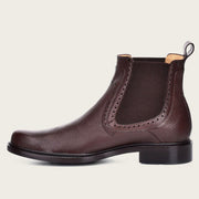 Mens Cuadra brown dress casual calfskin leather ankle boots G52VNBI