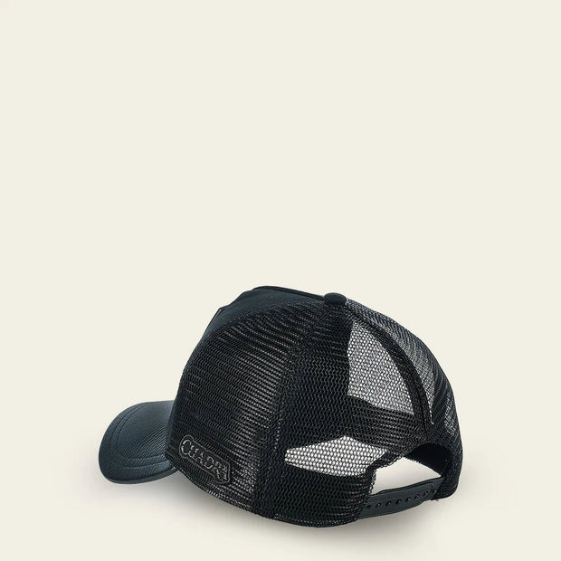 CC116 Cuadra Leather Hat Ostrich Patch Cap