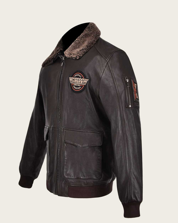 CUADRA BROWN AVIATOR STYLE JACKET