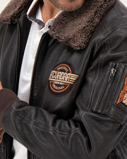 CUADRA BROWN AVIATOR STYLE JACKET