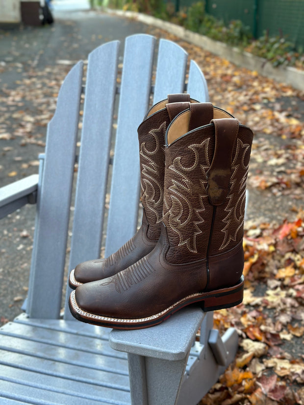 Los Altos Mens Boots Leather Boots Handcrafted Walnut – The  display picture 3