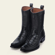 Cuadra Mens Engraved Black Fuscus Western Boots
