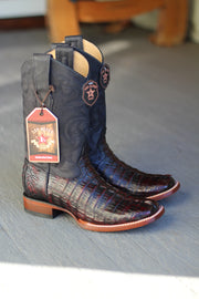 Los Altos Mens Boots Caiman Black Cherry