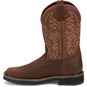 Justin Men's Driller II 11" Waterproof Western Work Boot -Brown- SE3116