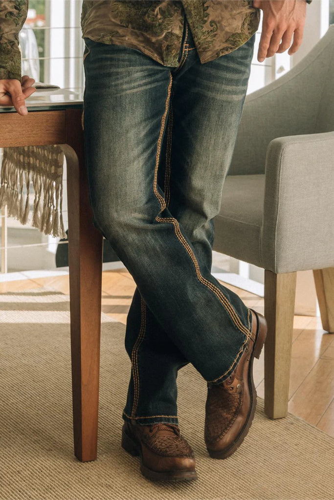 mens dress denim pants Platini Dark Stone Triple Stitch Signature PHD 10769 creating the perfect jean Size:12/18M PR2026Jan Womens V Neck Beach