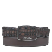 Cuadra Men's Embroidery Black Western Leather Belt BC401