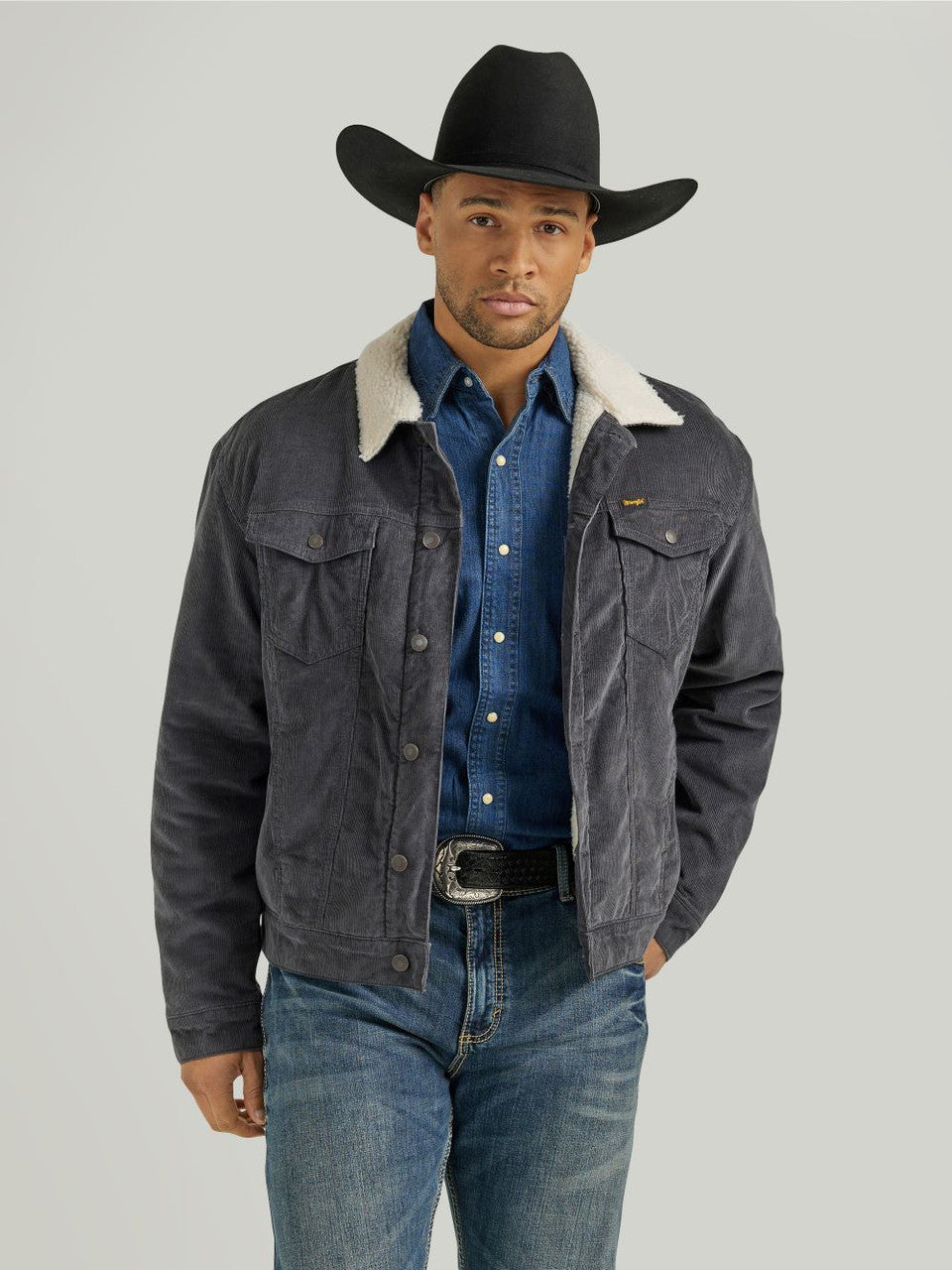 WRANGLER SHERPA LINED RUSTIC STONE - MENS JACKET - 112352865 – The