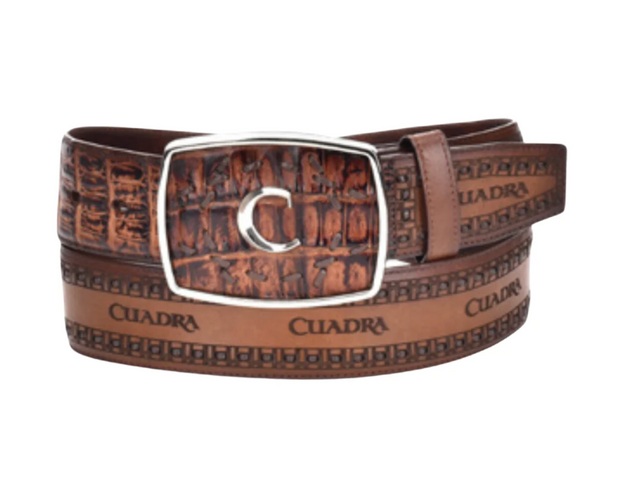 CUADRA FUSCUS BELLY HONEY CAIMAN BELT BC171