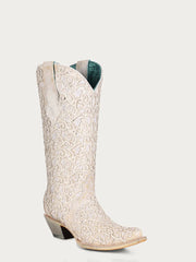 CORRAL C4050 LADIES WHITE GLITTER BOOT