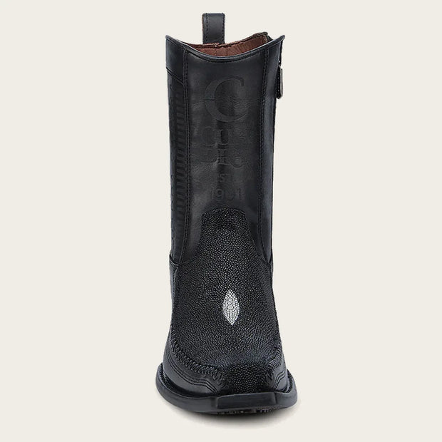 Western engraved black stingray boot 1j2kma