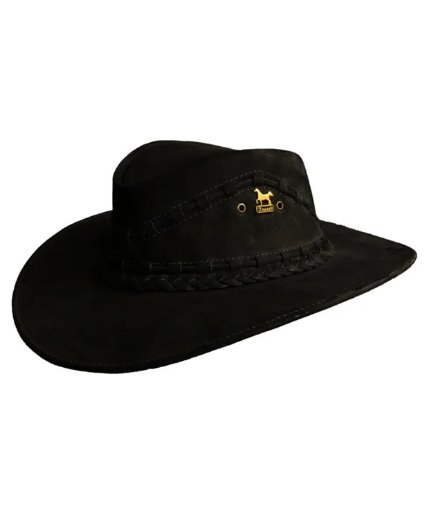 Brunello’s Leather Hat in Black