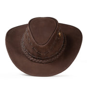 Brunello’s Leather Hat in Coffee Brown