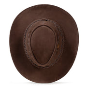 Brunello’s Leather Hat in Coffee Brown