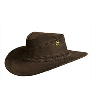 Brunello’s Leather Hat in Coffee Brown