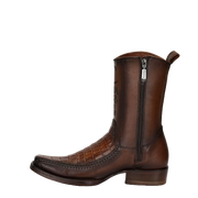 Cuadra Mens Caiman Leather Brown Western Boots CU698