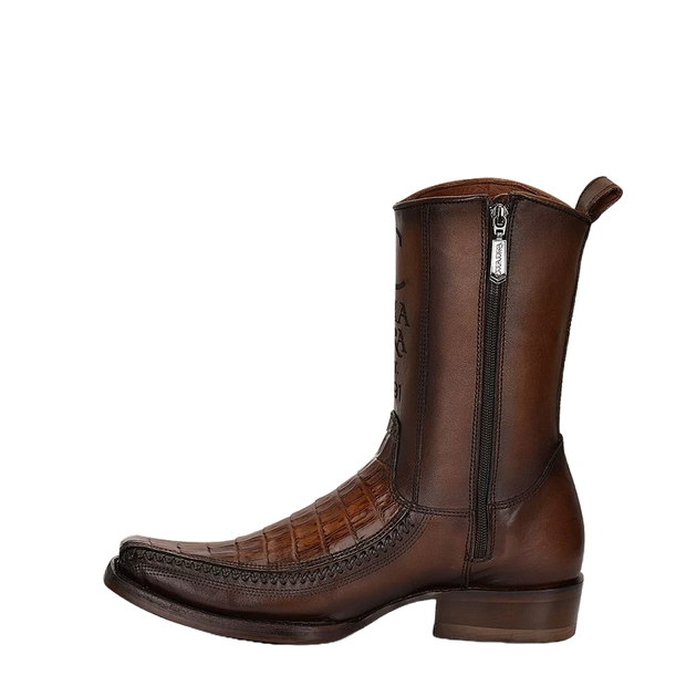 Cuadra Mens Caiman Leather Brown Western Boots CU698