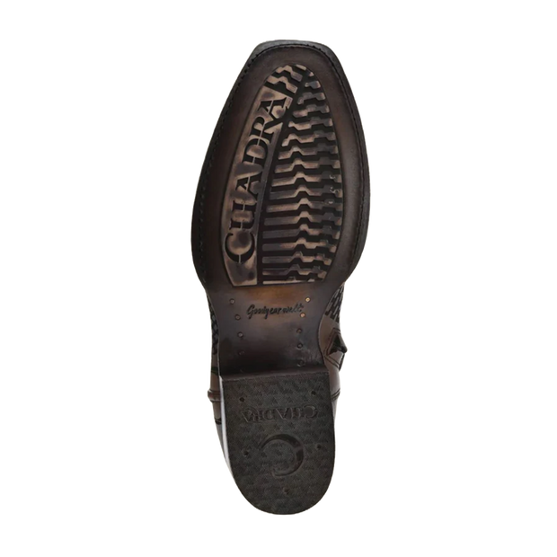 Cuadra Men's Denver Brown Laser & Woven Narrow Square Toe Boots CU817