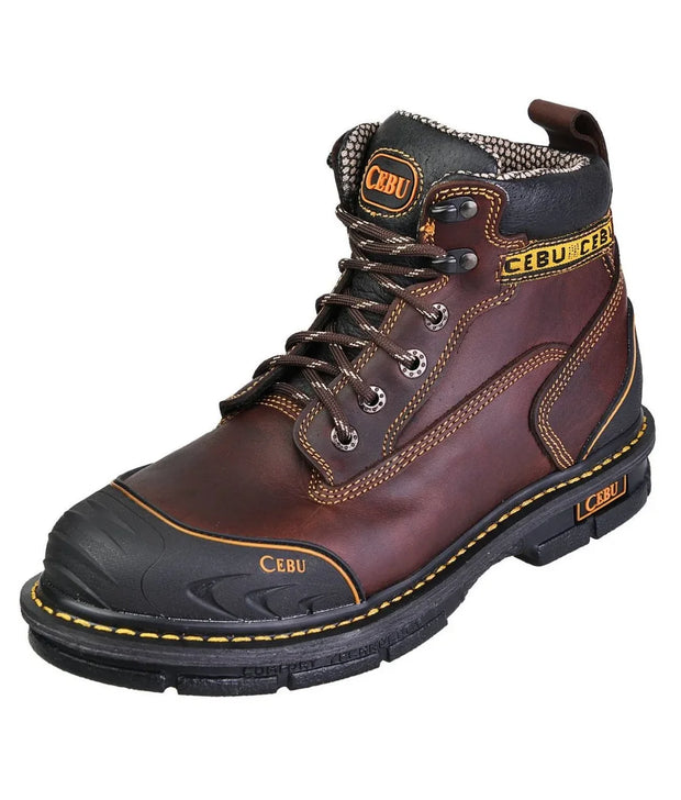 Cebu Mens Borceshark Soft Toe 6" Work Boots