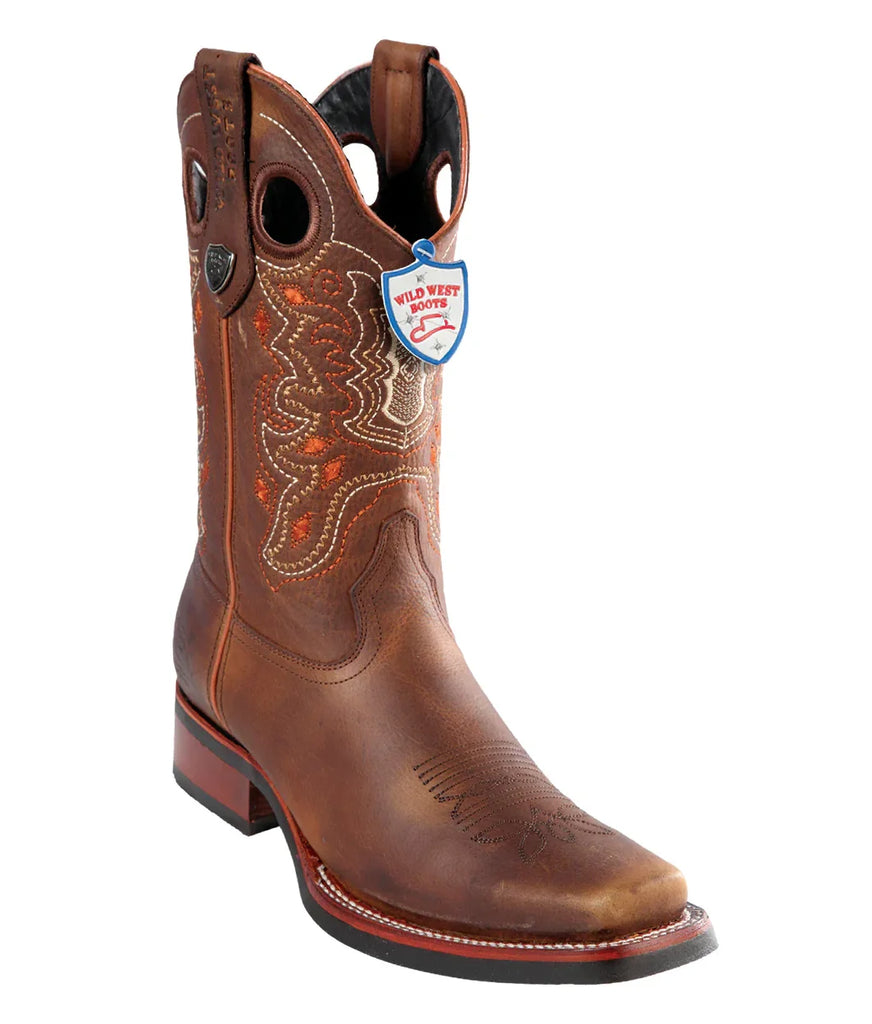 Men\'s Wild West Genuine Leather Rodeo Toe Boots / size 6 6 Men main image 3